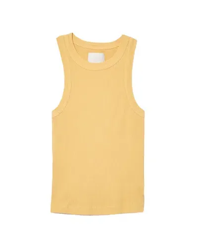 Citizens Of Humanity Isabel Rib Tank Tangelo In Yellow