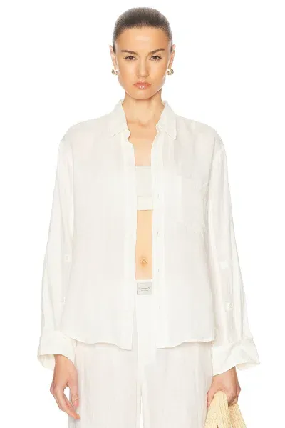 Citizens Of Humanity Kayla Shrunken Shirt In Vanilla