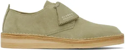 Clarks Originals Beige Coal London Derbys In Maple Suede