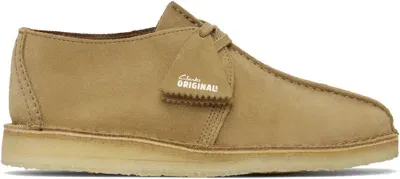 Clarks Originals Beige Desert Trek Derbys In Oakwood Suede