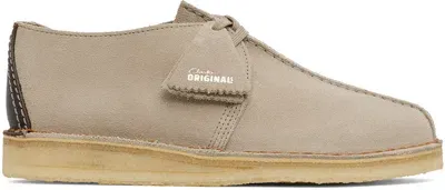 Clarks Originals Beige Desert Trek Derbys In Sand Suede