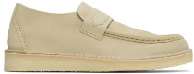 Clarks Originals Beige Nomad Loafers In Maple Suede