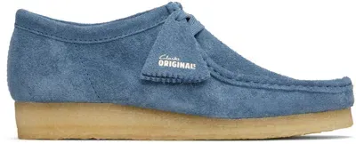 Clarks Originals Blue Wallabee Derbys In French Blue Sde