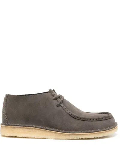 Clarks Originals Desert Nomad Derby Shoes In Grey