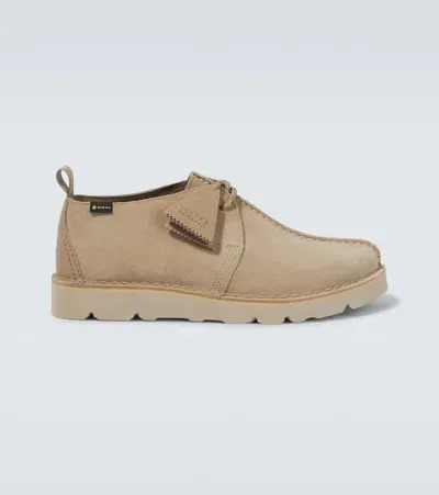 Clarks Originals Desert Trek Gtx Suede Loafers In Beige