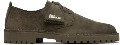 Clarks Originals Gray Desert Rock Lo Derbys In Mole Grey Sde