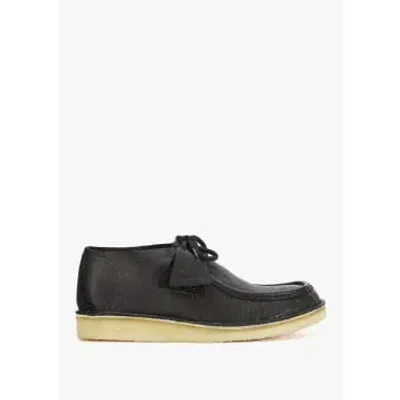 Clarks Originals Mens Desert Nomad Shoes In Black Leather