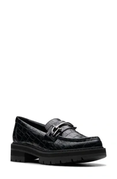 Clarksr Clarks(r) Orianna Bit Platform Loafer In Black Croc