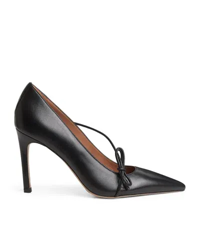 Claudie Pierlot Leather Bow Pumps 90 In Black