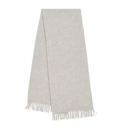 Claudie Pierlot Wool Fringed Scarf In Black