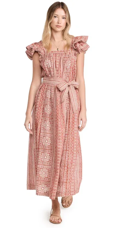 Cleobella Ingrid Ankle Dress Tomar Print In Pink