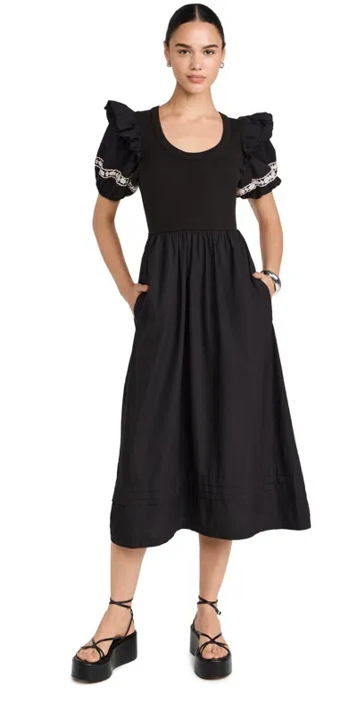 Cleobella Selma Midi Dress Black / Ivory