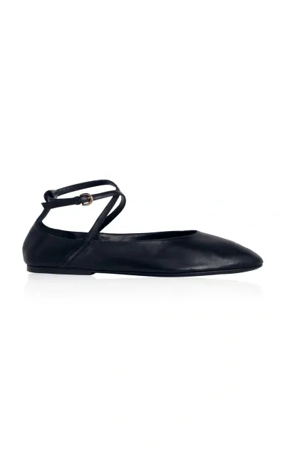 Co Leather Ballet Flats In Black