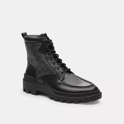 Coach Connor Boot In Signature Canvas In Black