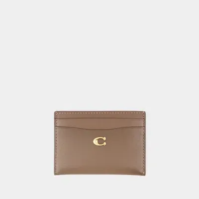 Coach Essential Card Holder In Grey