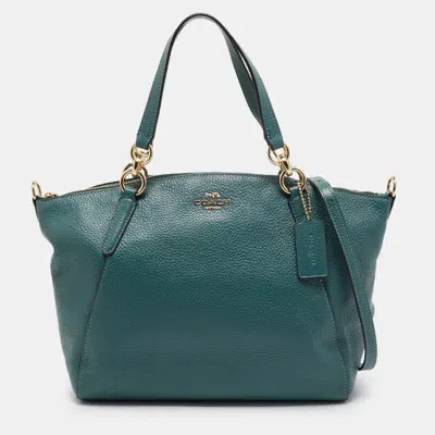 Pre-owned Coach Green Leather Small Kelsey Satchel