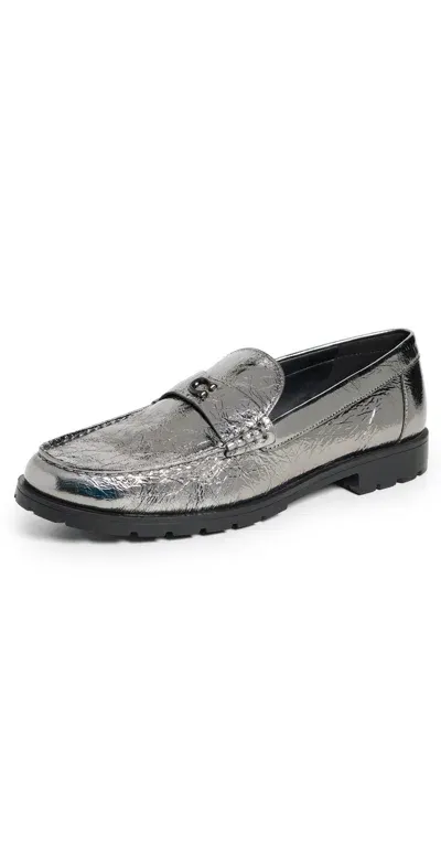 Coach Jocelyn Loafers Anthracite In Pewter Metalic