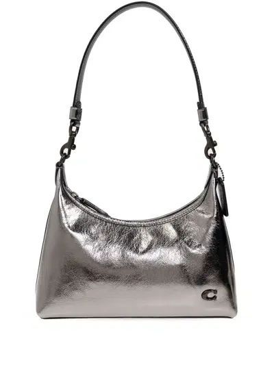 Coach Juliet 25 Logo Detailed Shoulder Bag In Silver