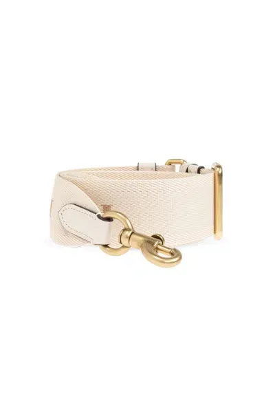 Coach Logo Detailed Bag Strap In Beige