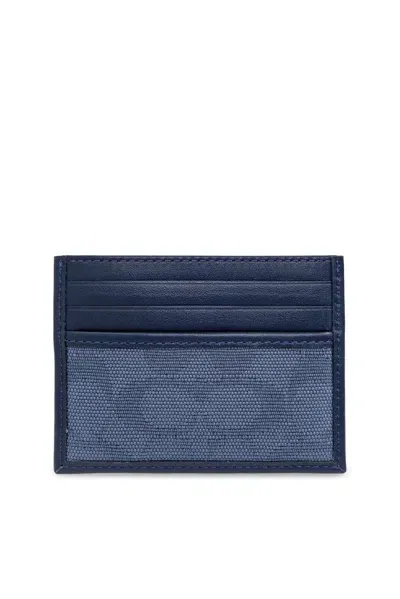 Coach Logo Embossed Card Case In Black