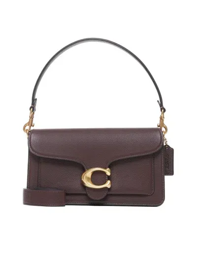 Coach Tabby 26 Logo Plaque Shoulder Bag In Brown