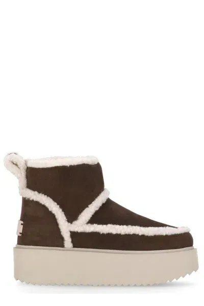 Coccinelle X Inuikii Shearling Trim Boots In Multi