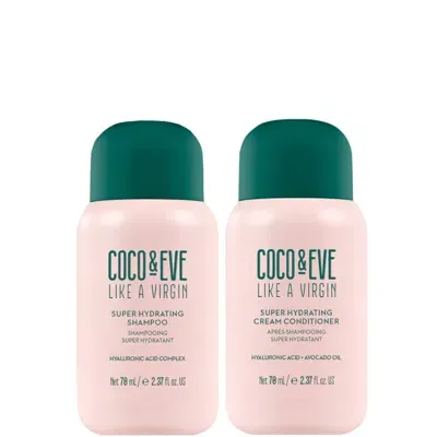 Coco & Eve Super Hydrating Shampoo And Conditioner Travel Bundle In White