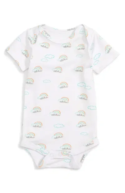 Coco Moon Babies' Aloha Bodysuit In Multi White