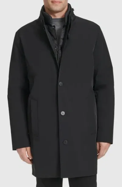 Cole Haan 3-in-1 Water Resistant Rain Coat In Black