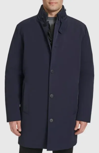 Cole Haan 3-in-1 Water Resistant Rain Coat In Navy