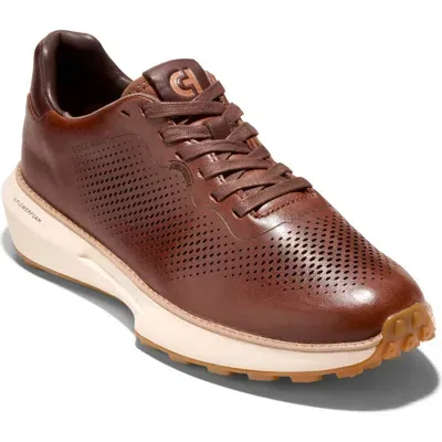 Cole Haan Grandpro Ashland Laser Perforated Sneaker In Acorn