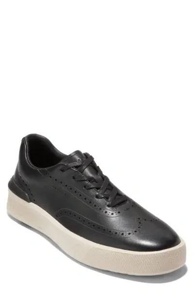 Cole Haan Grandpro Crew Wingtip Sneaker In Black/birch