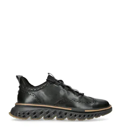 Cole Haan Leather 5.zerøgrand Wingtip Oxford Sneakers In Black