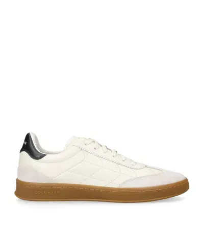 Cole Haan Suede Grandpro Breakaway Sneakers In White