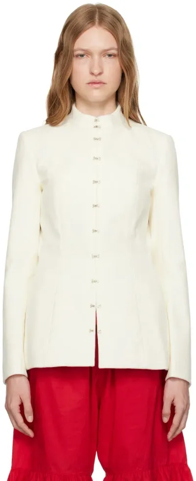 Colleen Allen Ssense Exclusive Off-white Victorian Jacket In Ivory