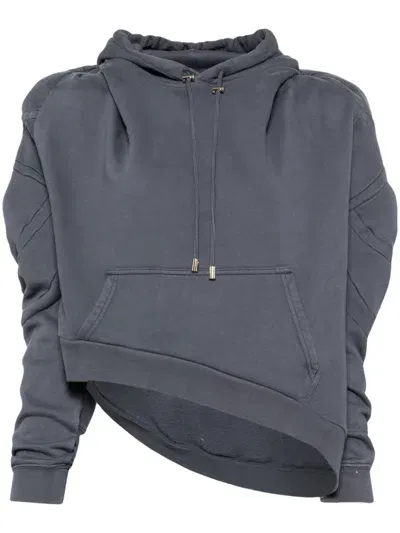 Collina Strada Gym Muscle Wave Hoodie In Grey