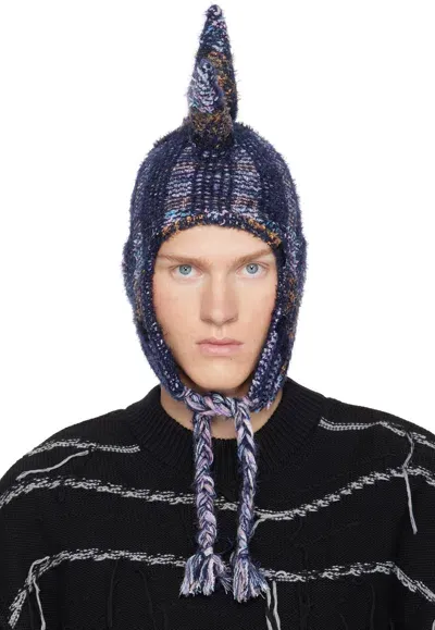 Collina Strada Purple Vitelli Edition Spiky Beanie In Vitelli Purple Plaid