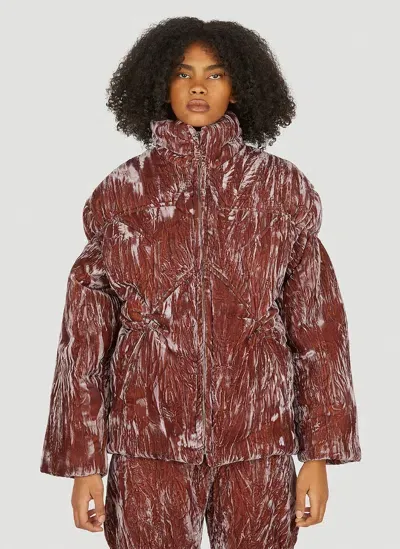 Collina Strada Star Puffer Jacket In Brown