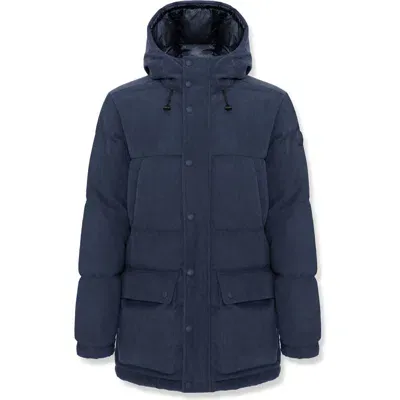 Colmar Dandy Water Repellent Down Corduroy Puffer Jacket In Navy Blue