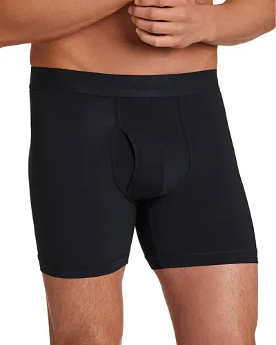 Commando Micro Modal Relaxed Fit Boxer Briefs In Black