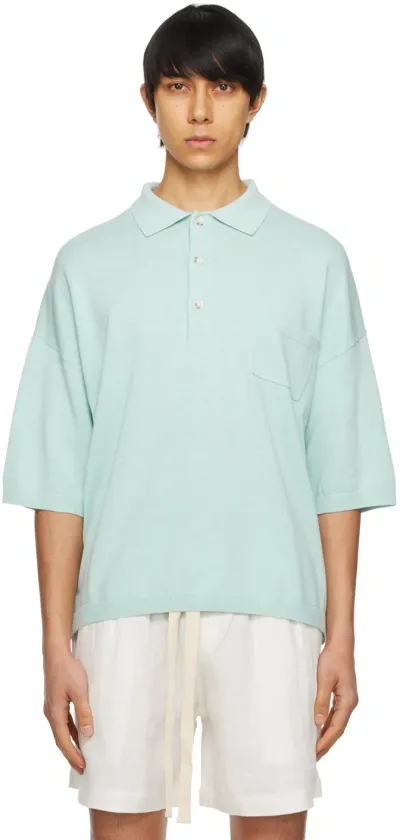 Commas Blue Short Sleeve Polo In Aqua