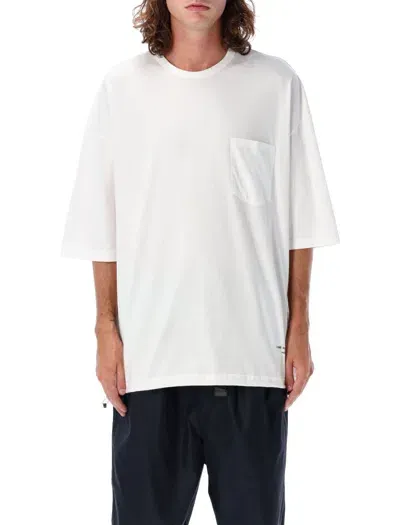 Comme Des Garçons Drawstring Cotton T-shirt In White