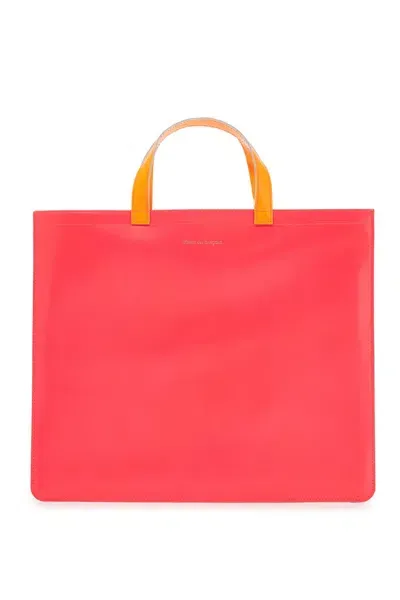 Comme Des Garçons Fluo Tote Bag In Orange Yellow