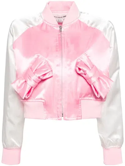 Comme Des Garcons Girl Bomberjacke Mit Schleife In Rosa