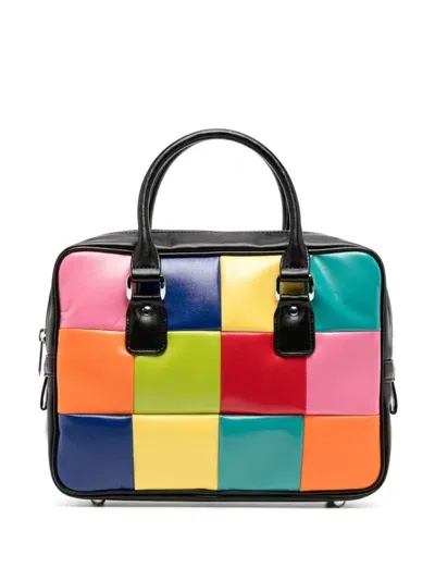 Comme Des Garcons Girl Color Block Bag In Black