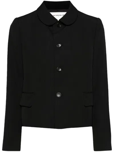 Comme Des Garcons Girl Pleated Round-collar Jacket In Black