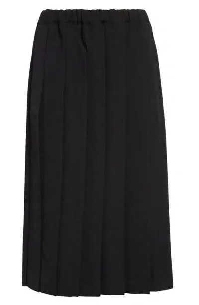 Comme Des Garcons Girl Comme Des Garçons Girl Pleated Wool Gabardine Skirt In Black