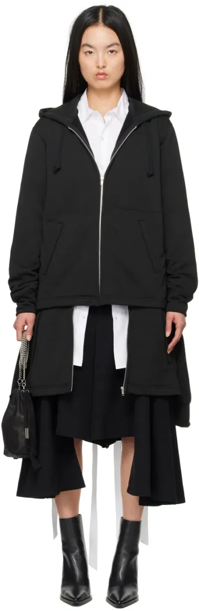 Comme Des Garçons Homme Deux Black Layered Hoodie In 1 Black