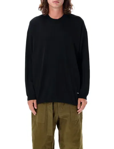 Comme Des Garçons Knit Crewneck Drawstring In Black