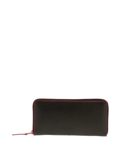 Comme Des Garçons Leather Wallet In Black